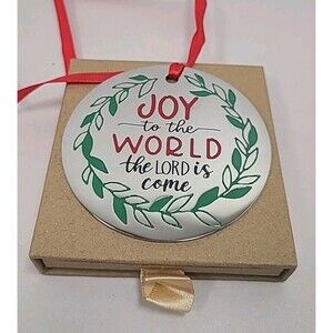 Joycuff  Christmas Ornament Stainless Steel "Joy To The World" 3"